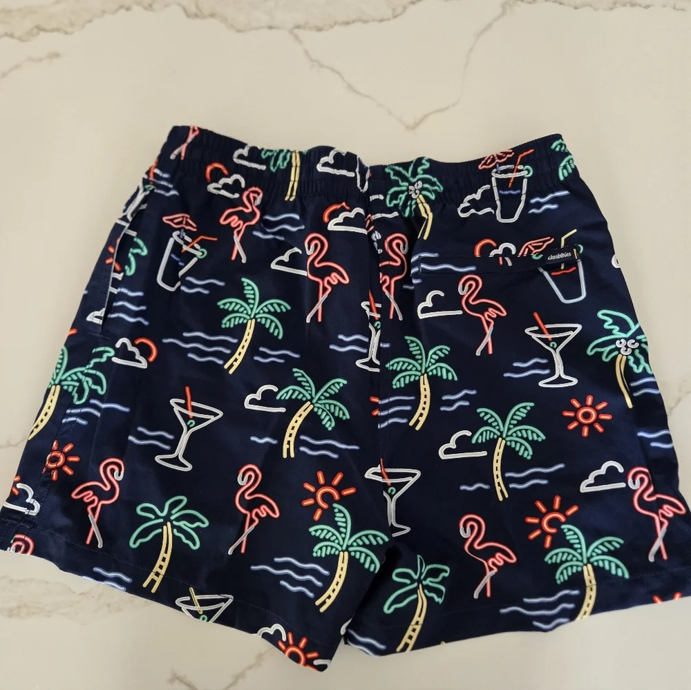 NWT Chubbies The Neon Lights Swim Shorts